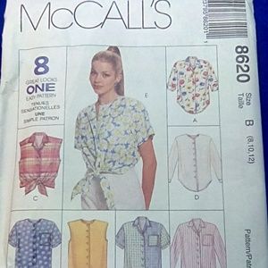 McCall's Loose shirts Sz 8-10-12